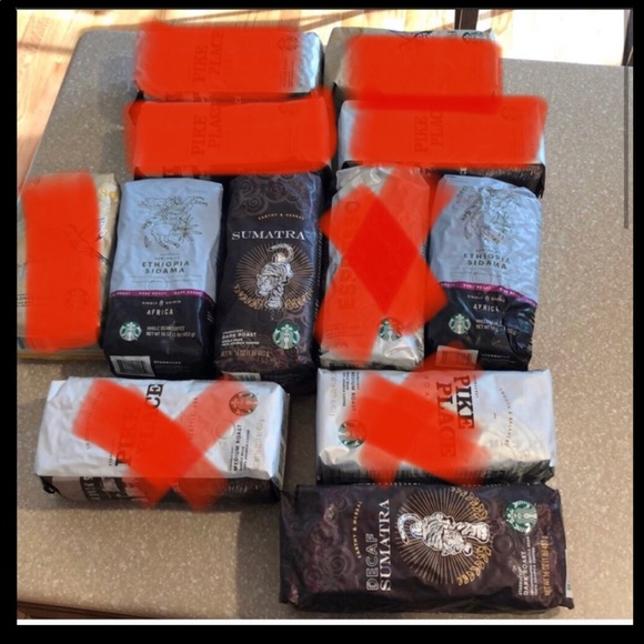 4 bags Starbucks coffee -whole beans.